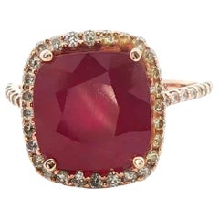7.37 CTW Ruby Diamond Ring