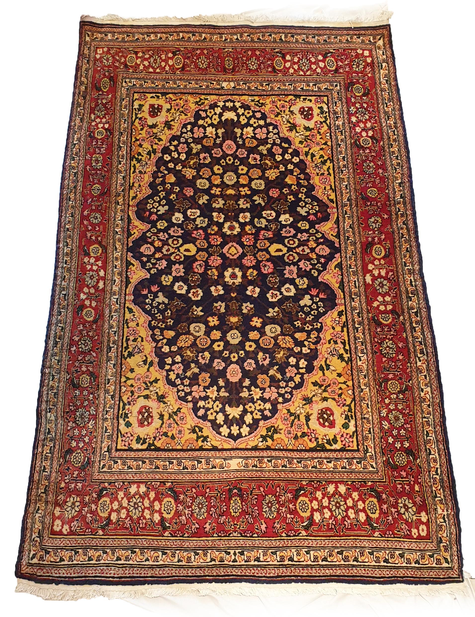 737 - Vintage türkischen Hereke Teppich in Wolle mit schöner Farbe.