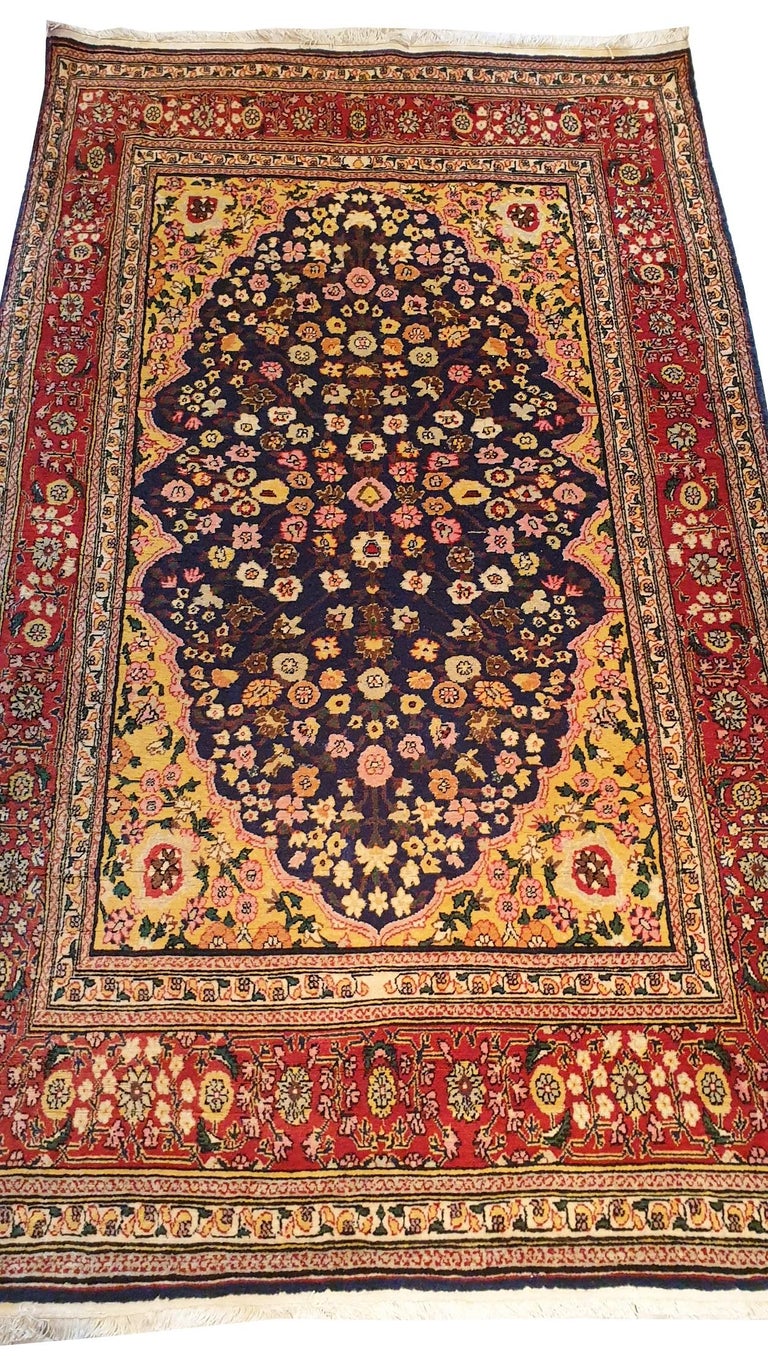 737 Hereke Turkish Vintage Rug For Sale at 1stDibs