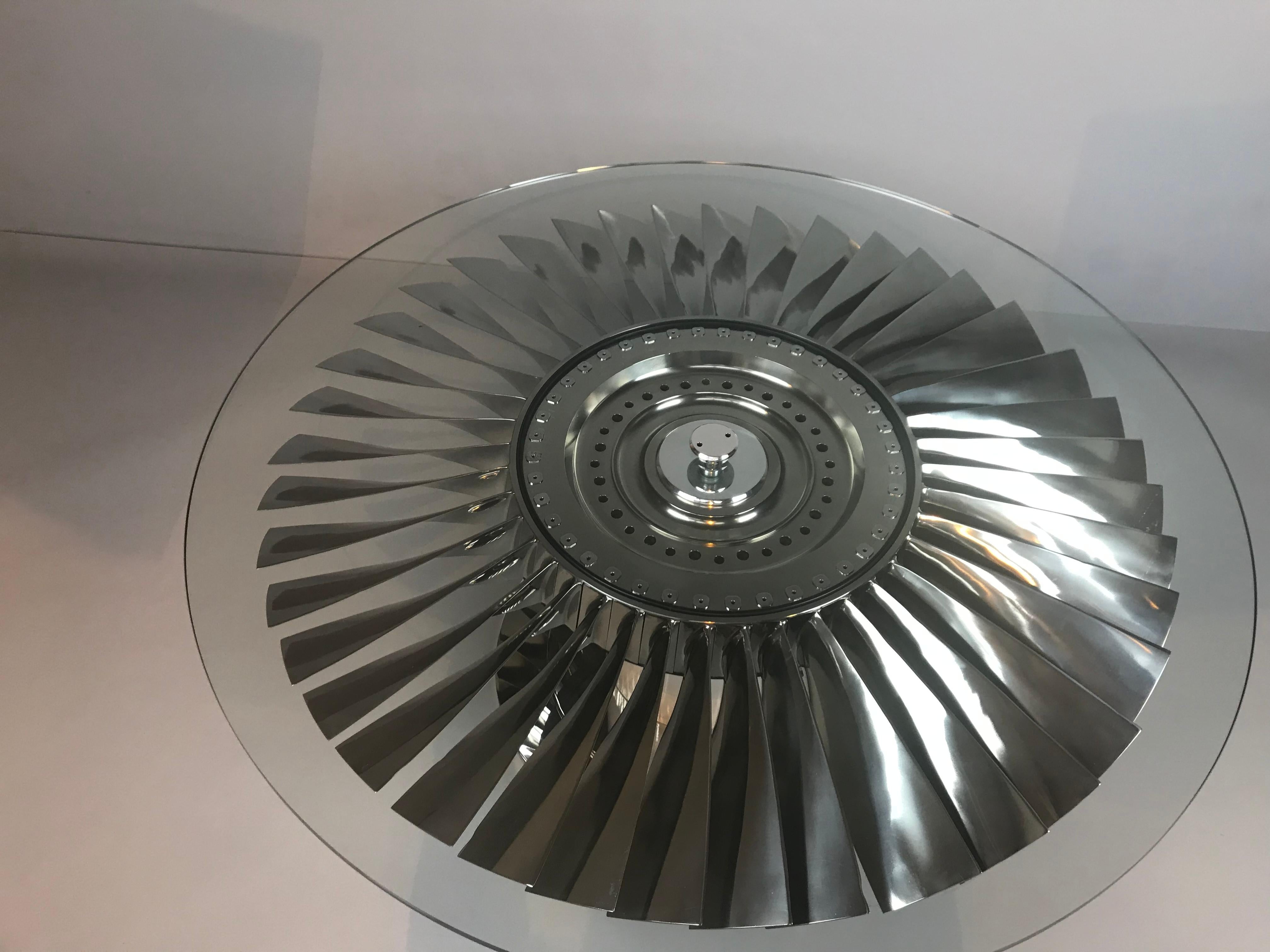 737 LP2 Jet Aircraft Fan Blade Coffee Table For Sale 2