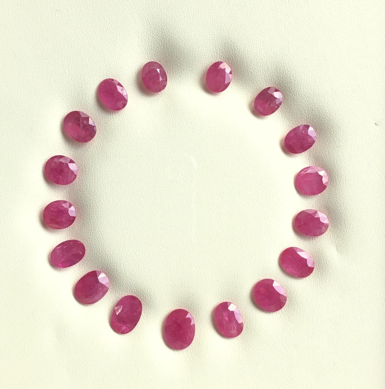 73.76 Carats Ruby Mozambique Oval Faceted Cut stone Layout Heated Natural Gem en vente 4