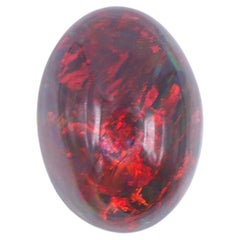 7.38 Carat Black Opal Loose Gemstone Oval 16x12mm