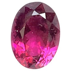 7.38 Carats Rubellite Tourmaline Oval Cut Stone For Jewelry Natural Gemstone