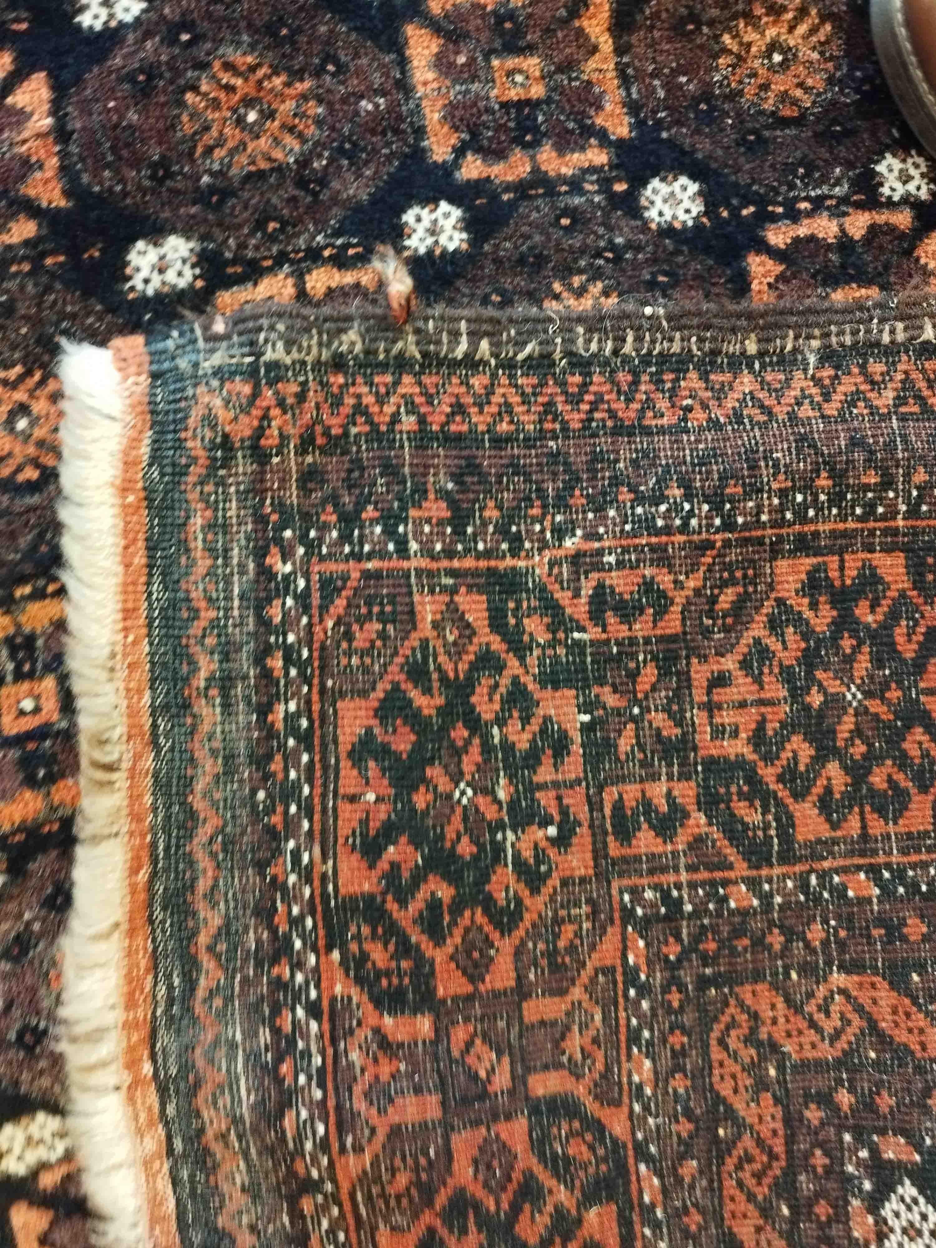 738 - Vintage Design Teppich End Turkmen Afghan Bukhara im Angebot 2