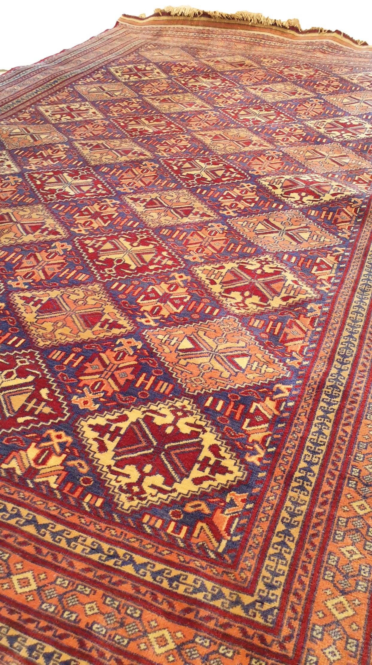 Tribal 739 - Beautiful Turkmen Bukhara Carpet from the 20th Century For Sale