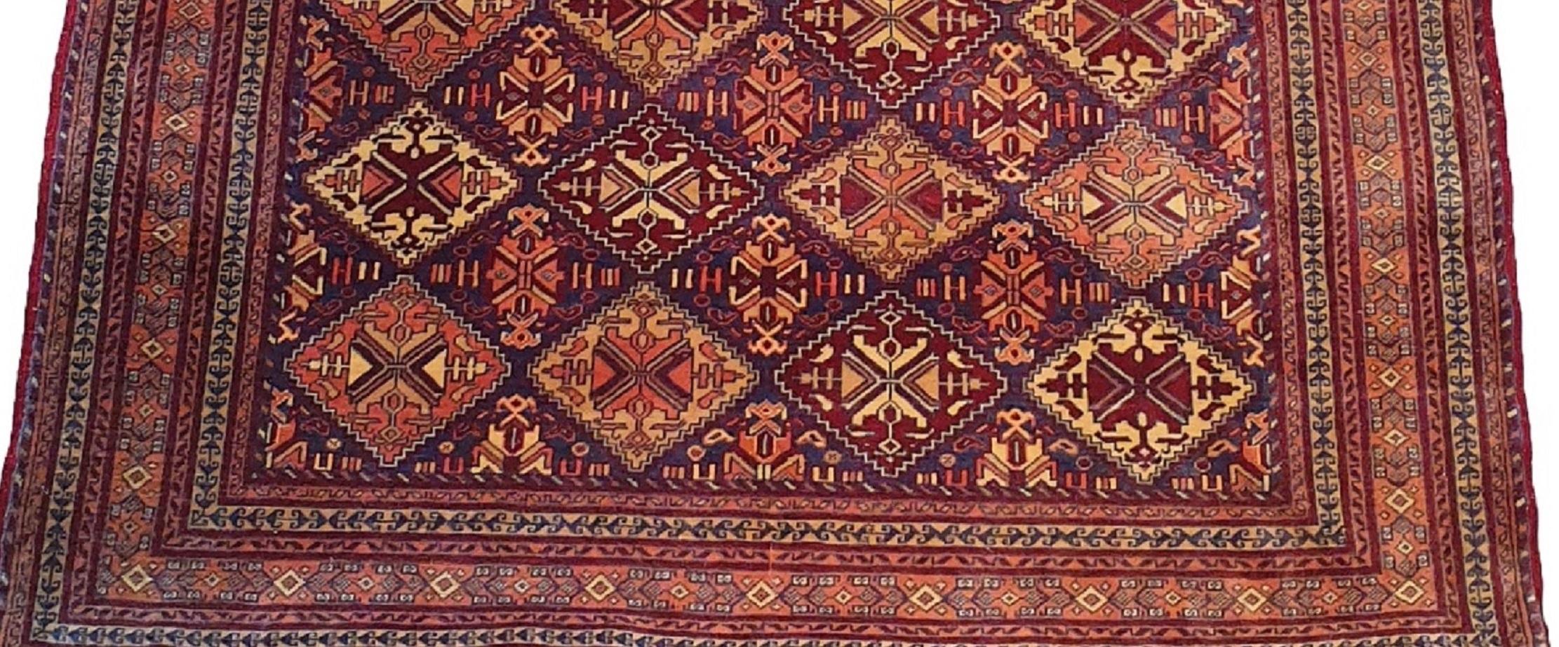 Mid-20th Century 739 - Beautiful Turkmen Bukhara Carpet from the 20th Century For Sale