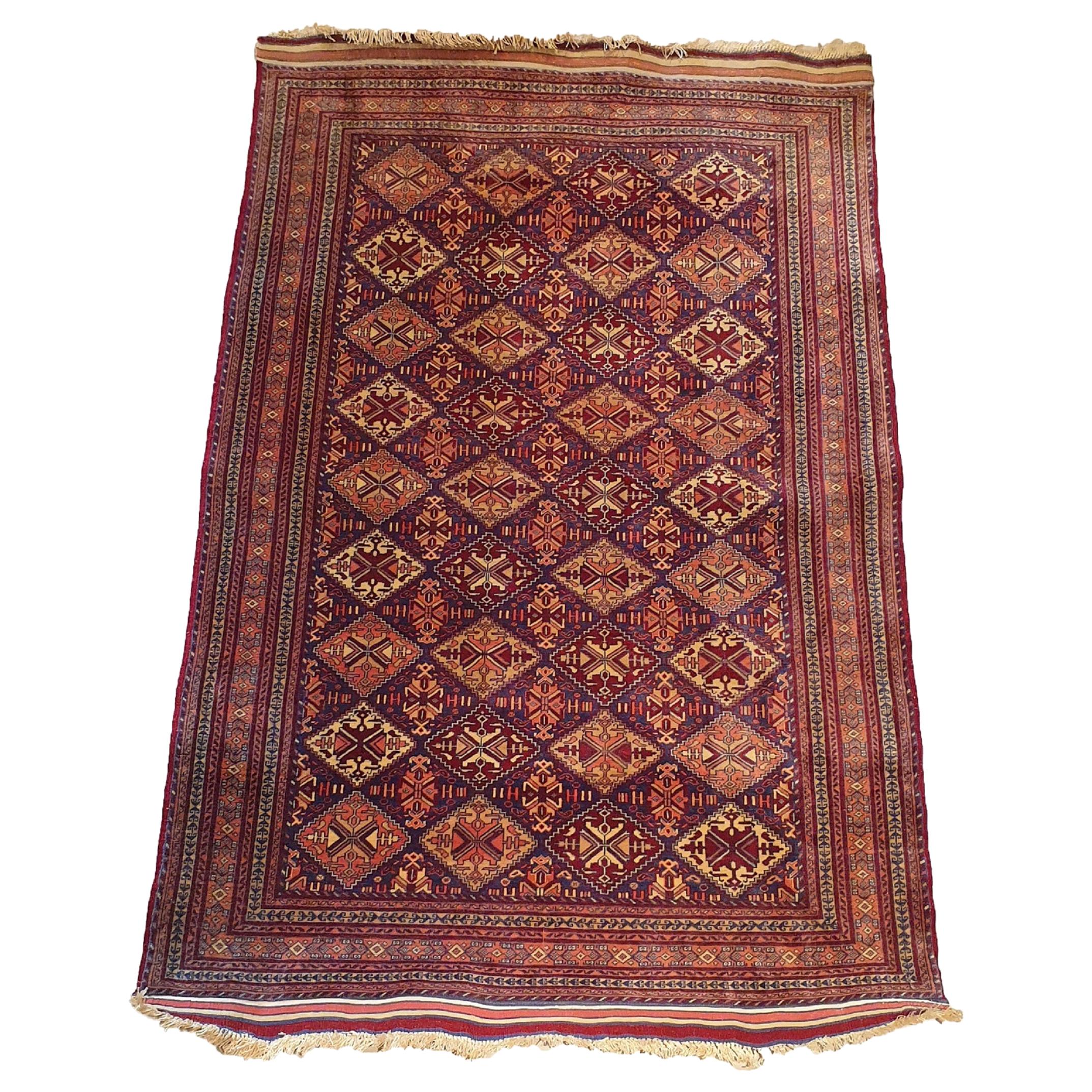 739 - Magnifique tapis turkmène Bukhara du 20ème siècle
