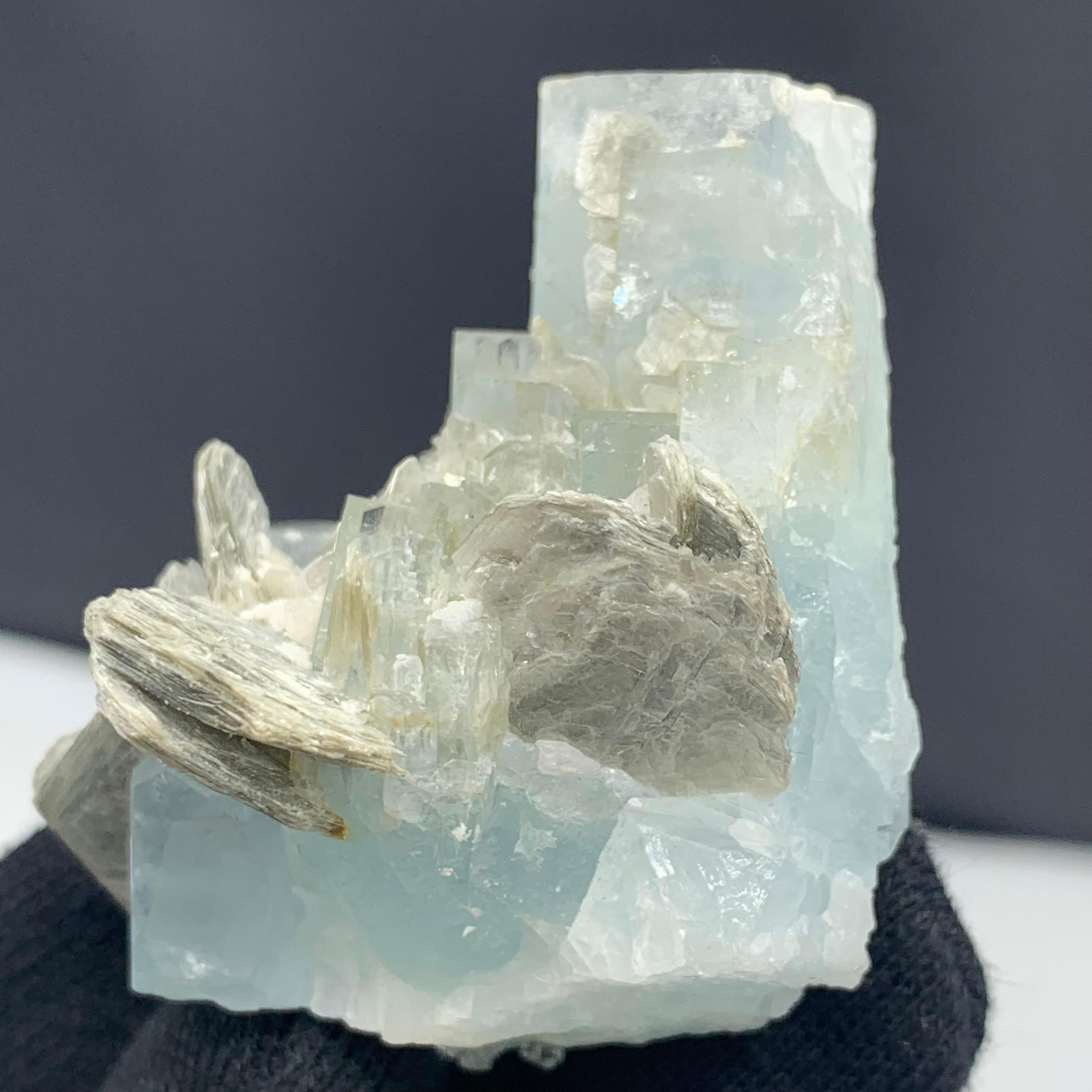 18th Century and Earlier 73.96 Gram Amazing Aquamarine Specimen With Muscovite From Skardu, Pakistan  For Sale
