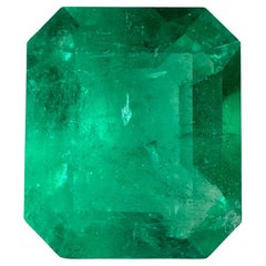 7,39ct bläulich grüner Smaragdschliff kolumbianischer Edelstein 14x12 echter Mai-Geburtsstein