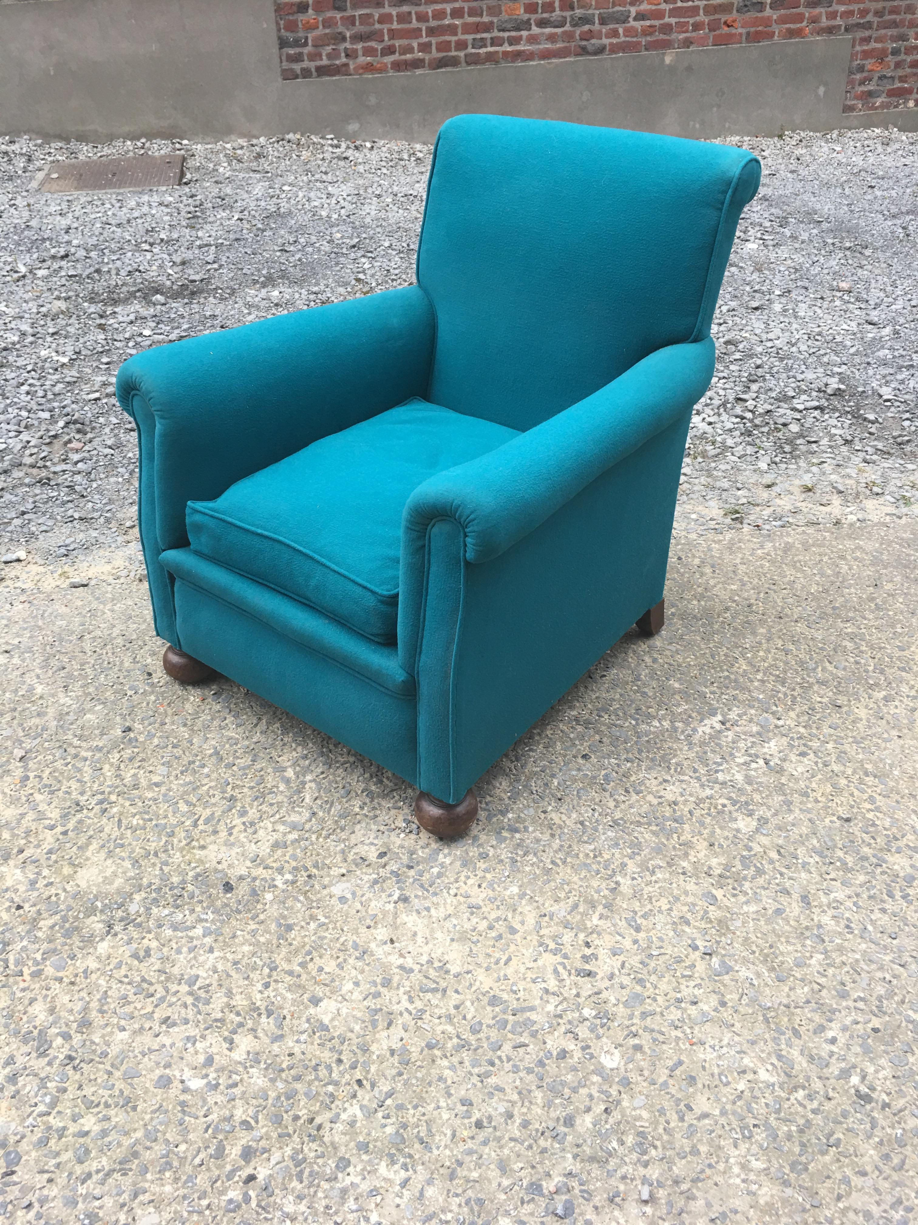 74/5000 Pair of Art Deco Armchairs, in the Style of Jules Leleu, circa 1940-1950 For Sale 6