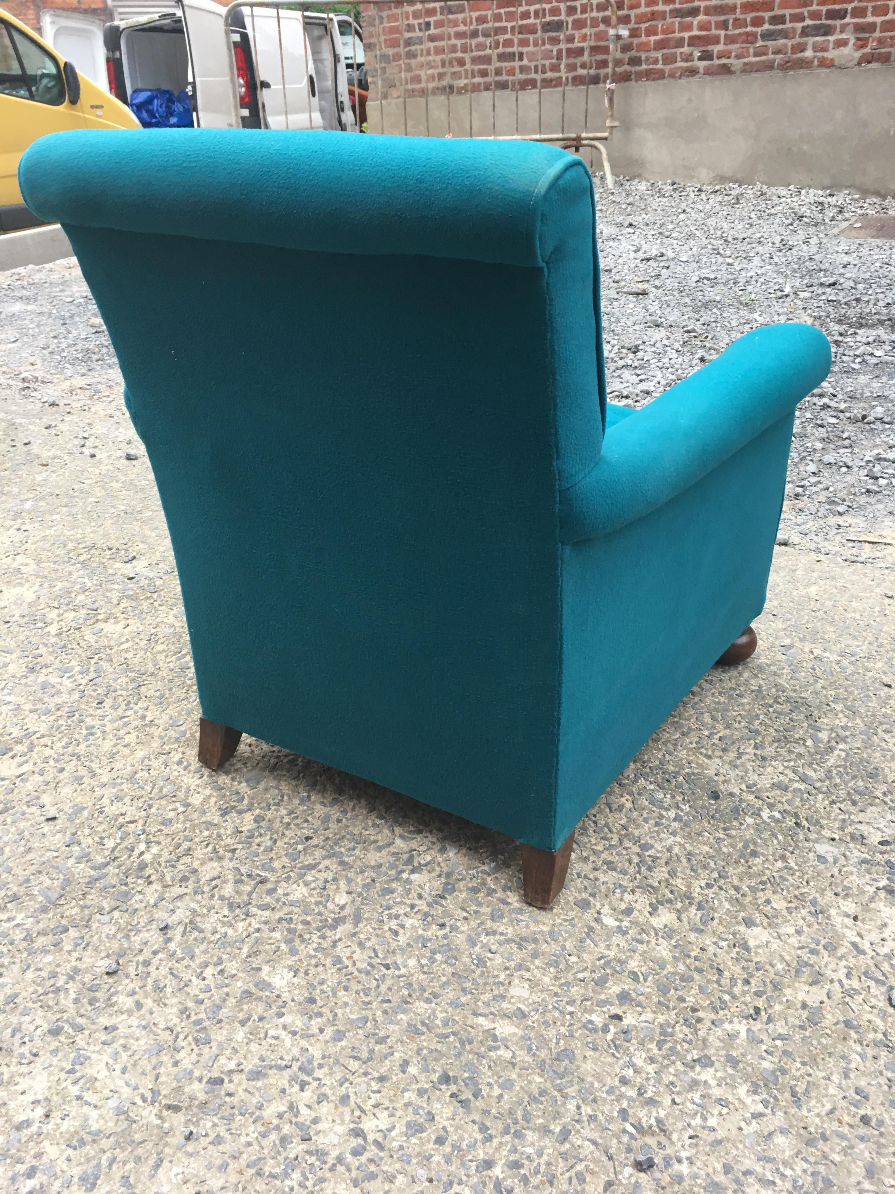 74/5000 Pair of Art Deco Armchairs, in the Style of Jules Leleu, circa 1940-1950 For Sale 1