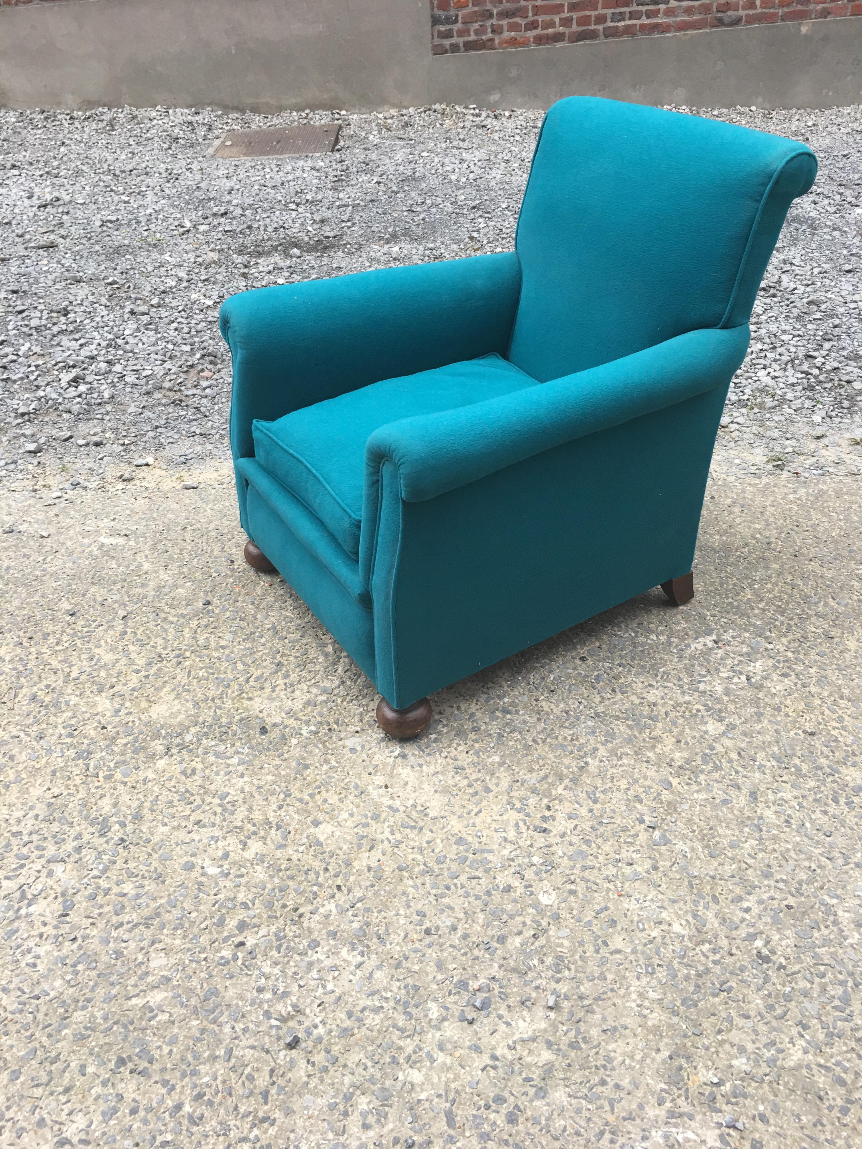 74/5000 Pair of Art Deco Armchairs, in the Style of Jules Leleu, circa 1940-1950 For Sale 2