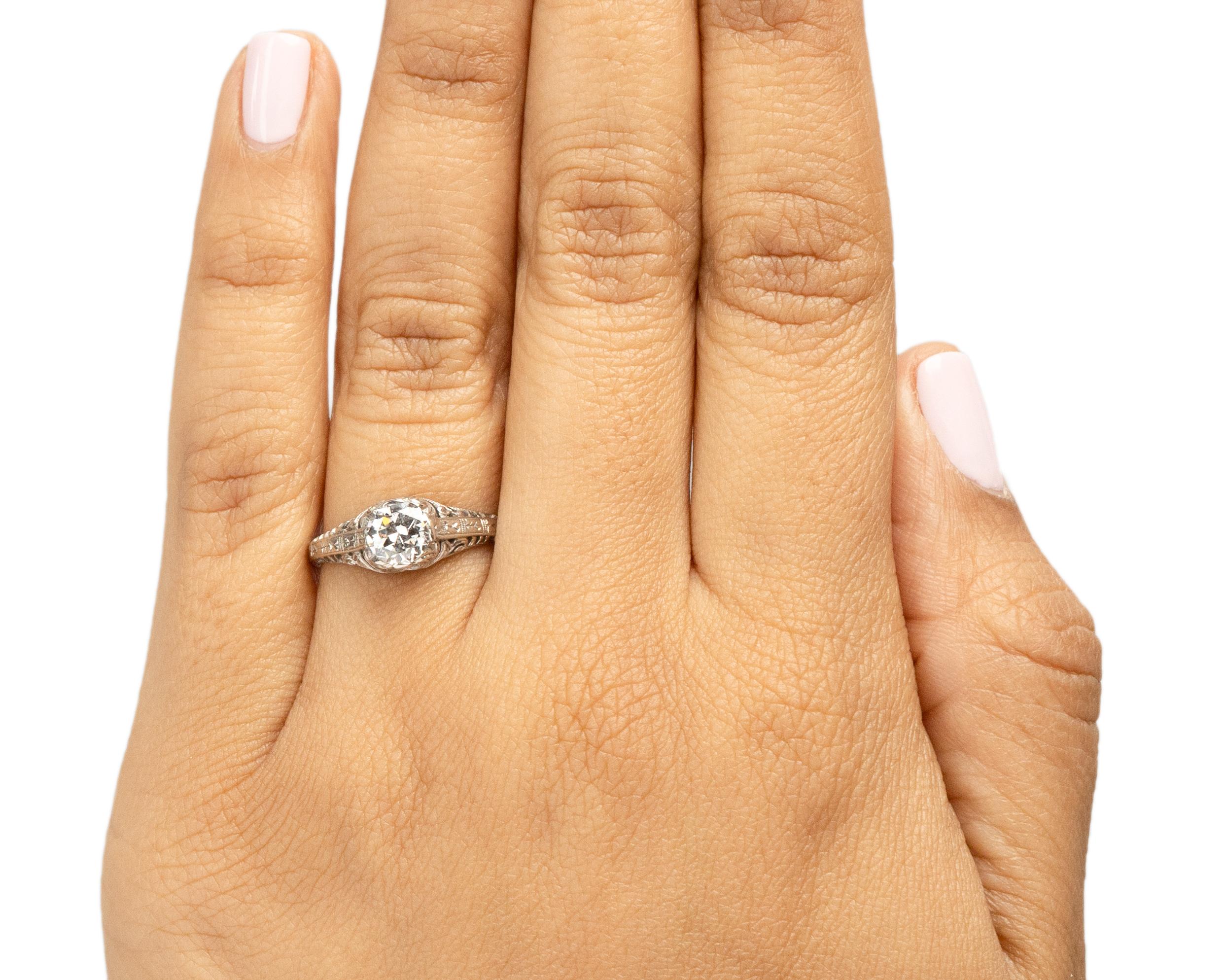 74 Karat Diamant-Verlobungsring aus Platin  für Damen oder Herren im Angebot