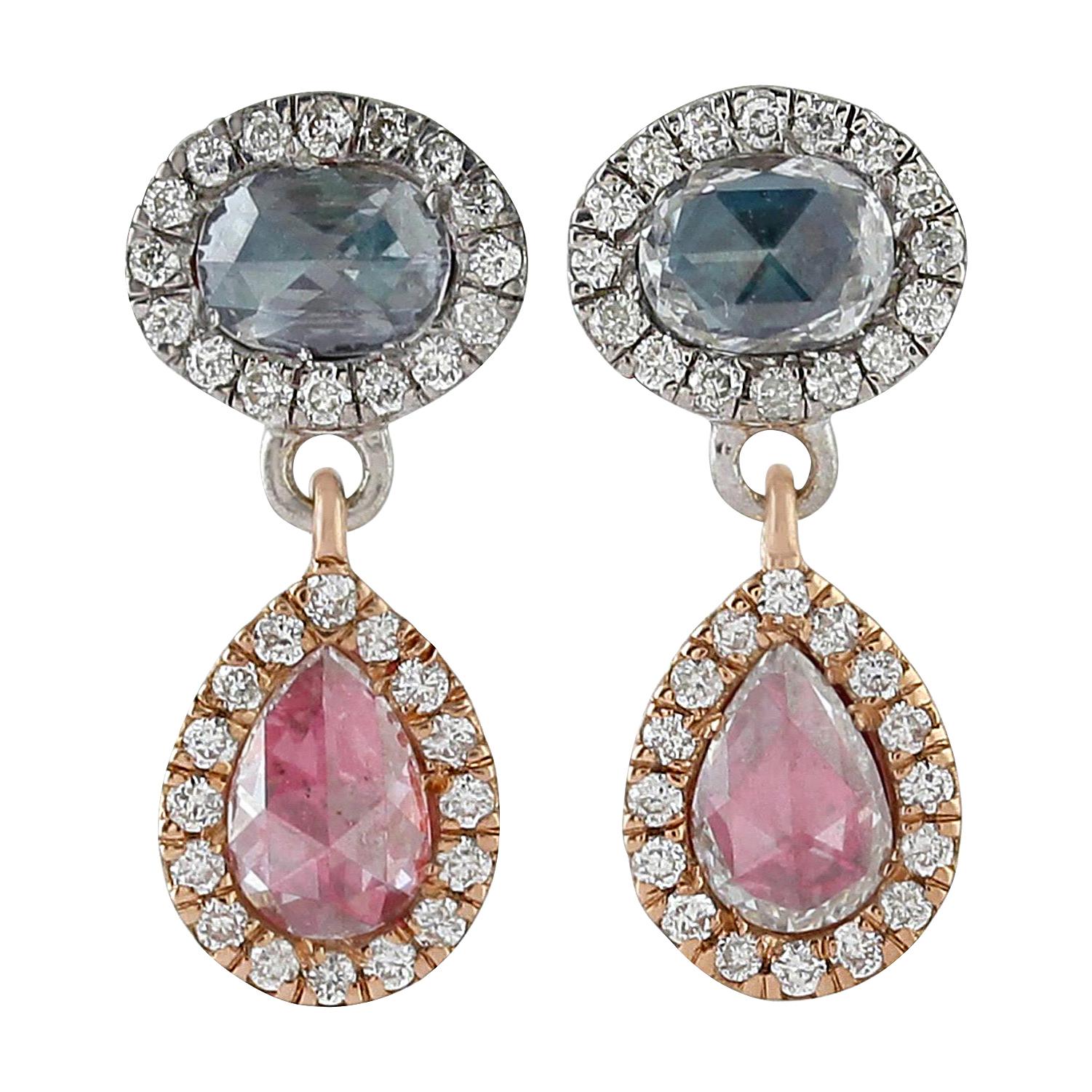 Boucles d'oreilles en or 18 carats et diamants