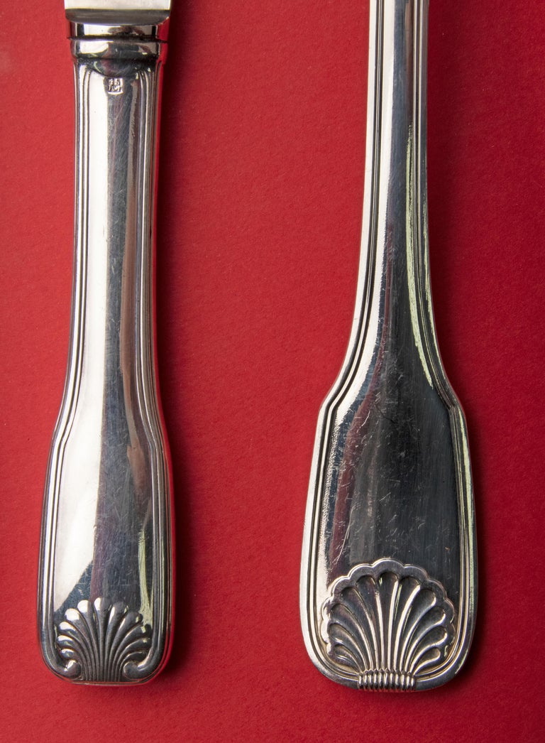 74Piece set of Silver Plated Flatware by François model