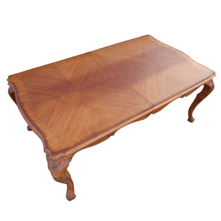 Parquetry French Louis XV Style Dining Table For Sale