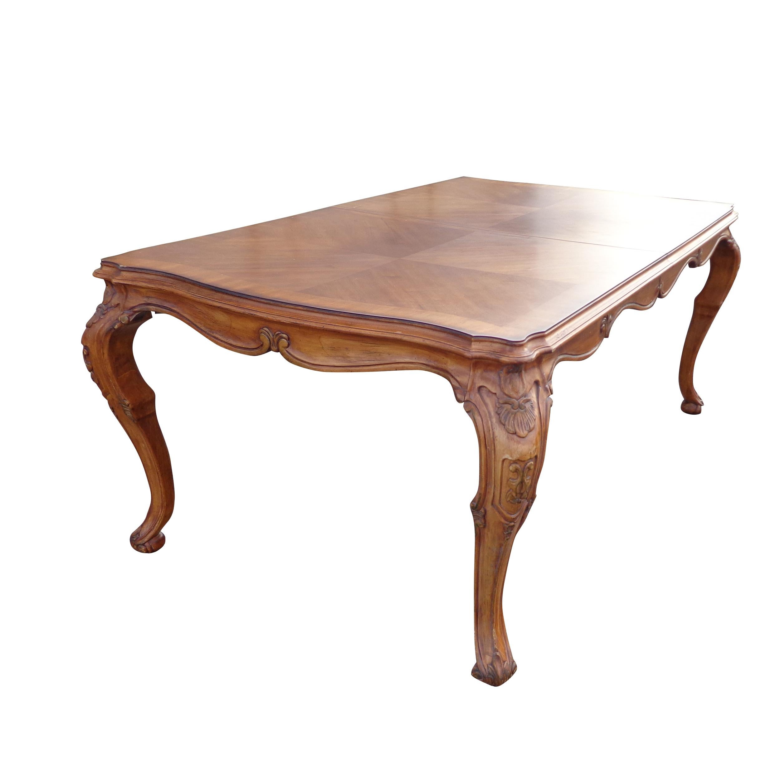 Parquetry French Louis XV Style Dining Table
