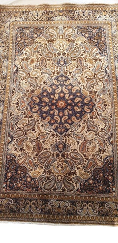 740 - Beautiful Vintage Silk Qom Rug