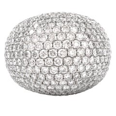 7.40 Carat Large Diamond Bombe Dome Cocktail Ring