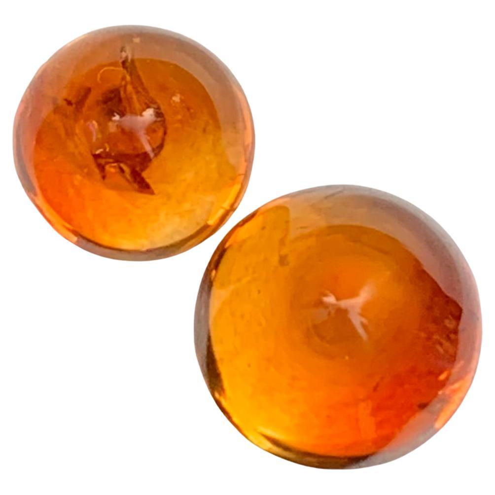 7,40 Carati di Citrino di Madeira sfuso Dual Sugarloaf Cabochon di forma rotonda