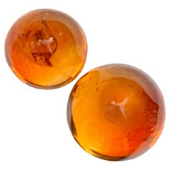 7.40 Carat Loose Dual Sugarloaf Madeira Citrine Cabochon Round Shape Gem