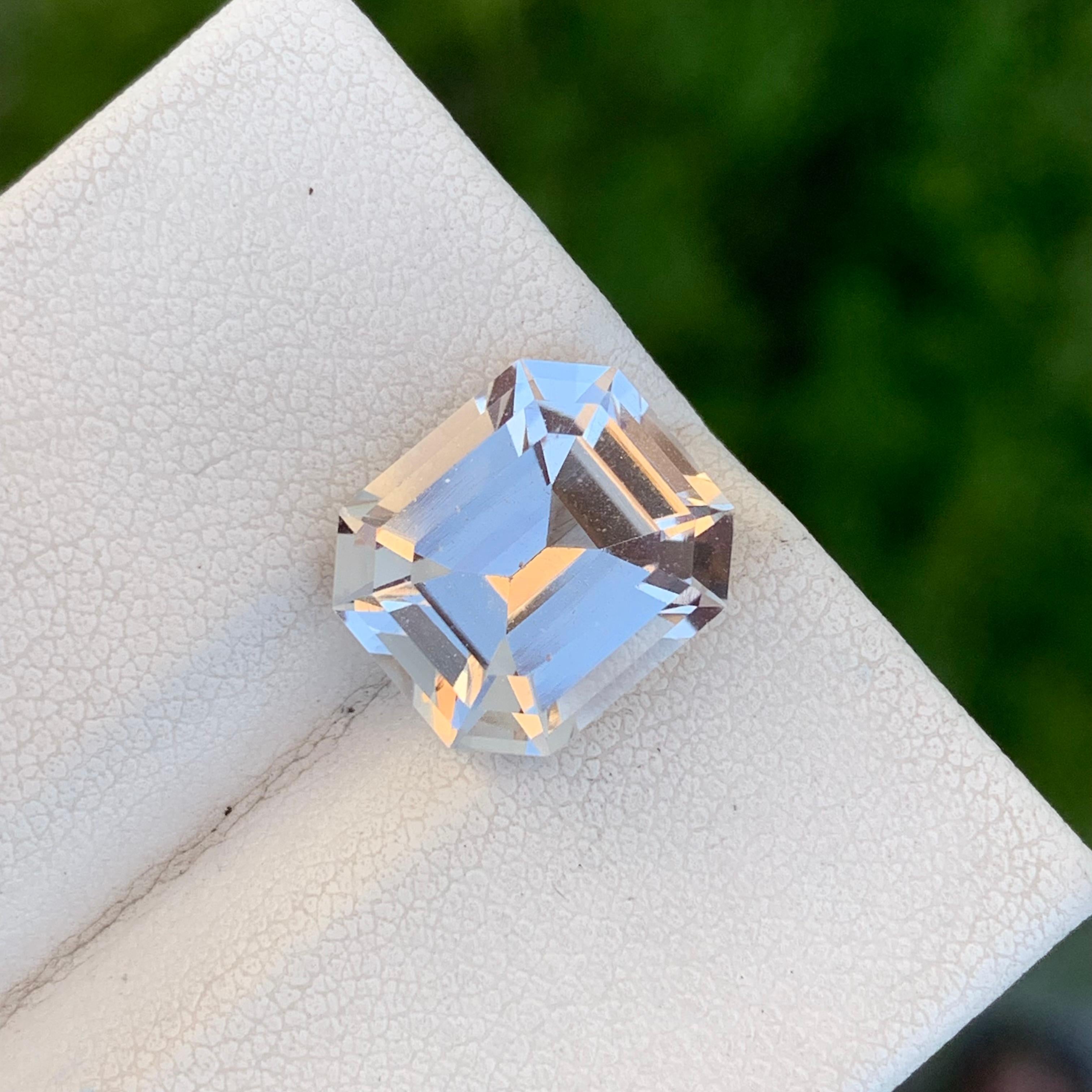 7,40 Carati Nature sciolti Topazio d'oro taglio Asscher Gemma per gioielli in vendita 6