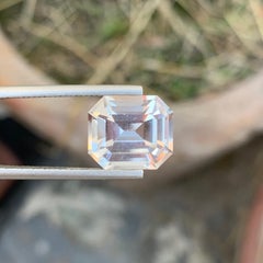 7.40 Carat Natural Loose Golden Topaz Asscher Cut Gem For Jewellery