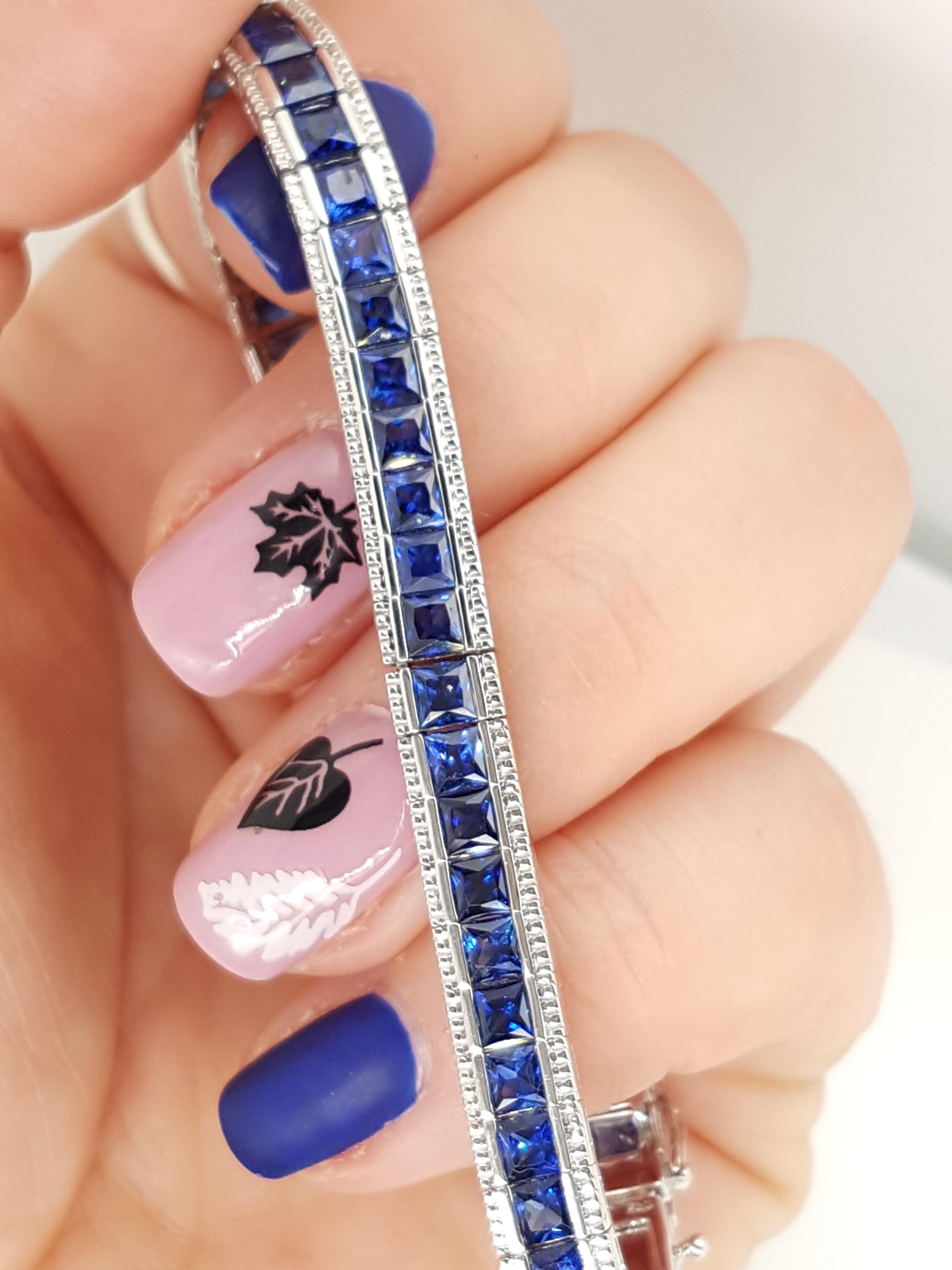 tennis bracelet blue sapphire