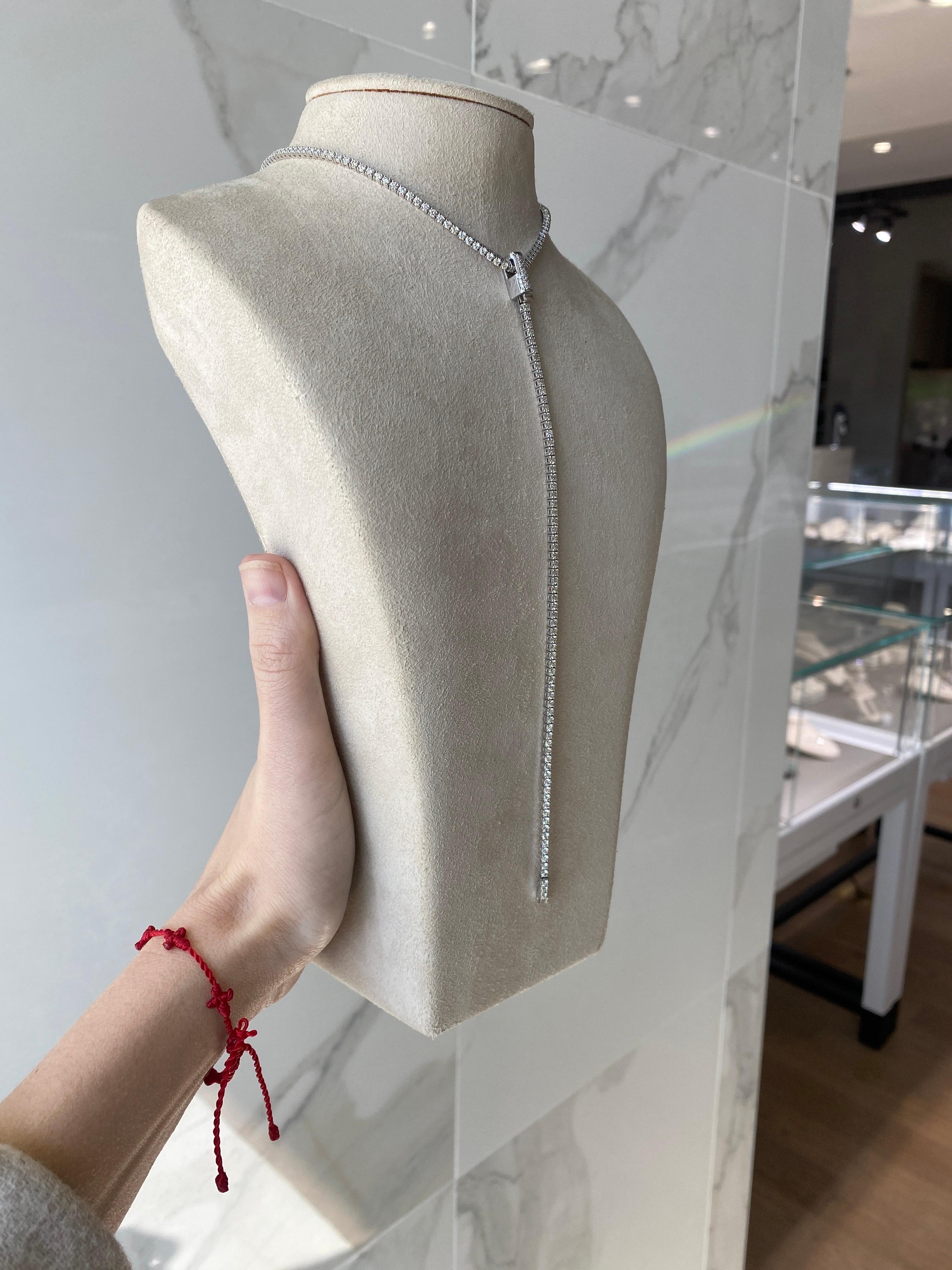 Collier ras du cou convertible en diamants d'un poids total de 7,40 carats en vente 9