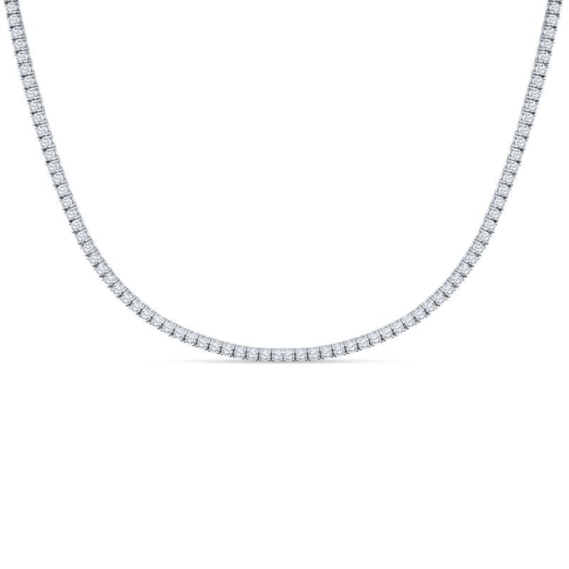 Round Cut 7.40 Carat Total Weight Diamond Convertible Lariat Choker Necklace  For Sale