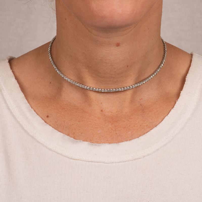 7.40 Carat Total Weight Diamond Convertible Lariat Choker Necklace  In New Condition For Sale In Houston, TX