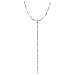 Umwandelbare Lariat Choker-Halskette, 7,40 Karat Gesamtgewicht Diamant 