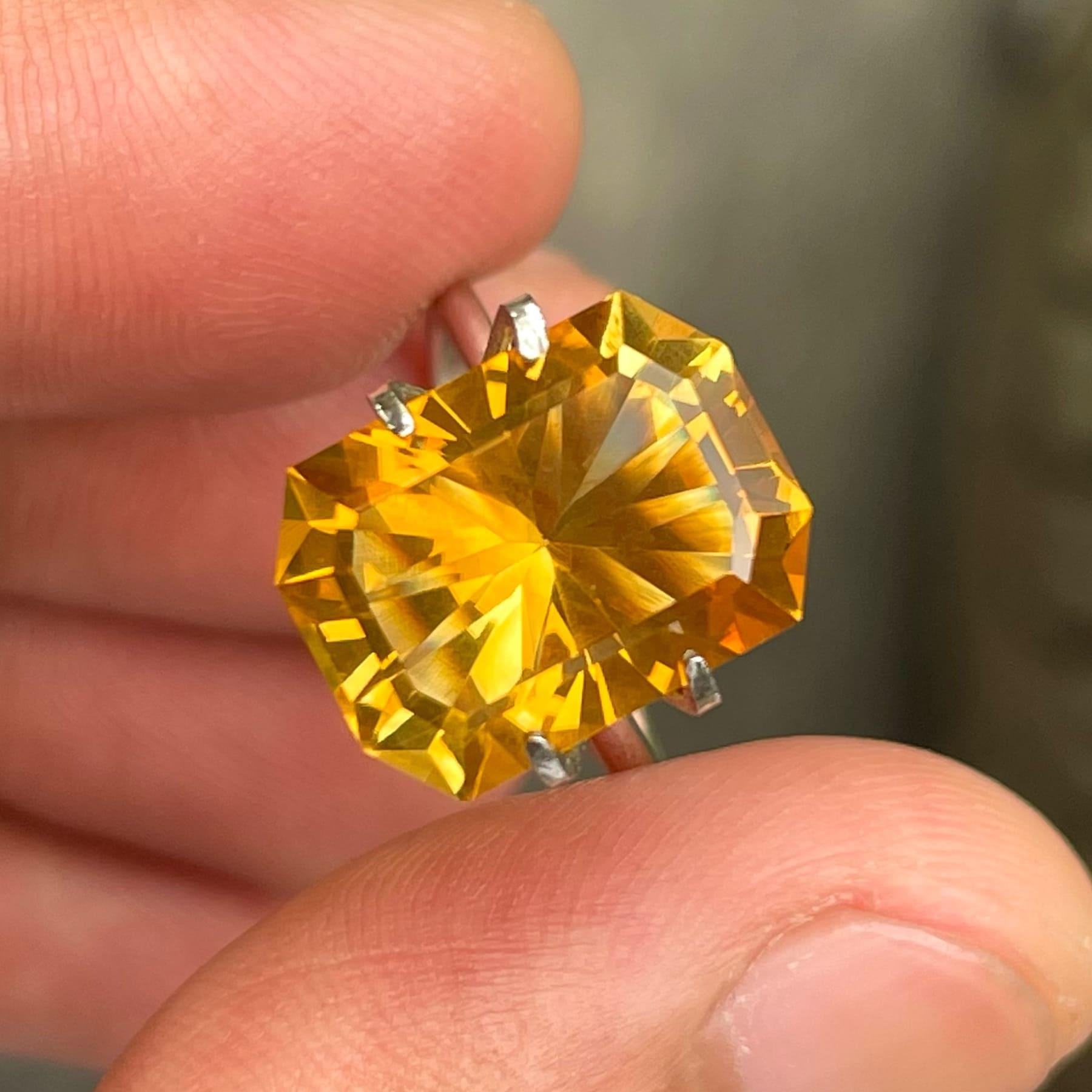 Deep Golden Citrine Gemstone for jewelry, available for sale, natural high-quality, Flawless Loupe Clean Clarity, 7.40 carats certified citrine gemstone from Brazil. citrine ring, citrine gem, citrine jewelry

Deep Golden Citrine Gemstone