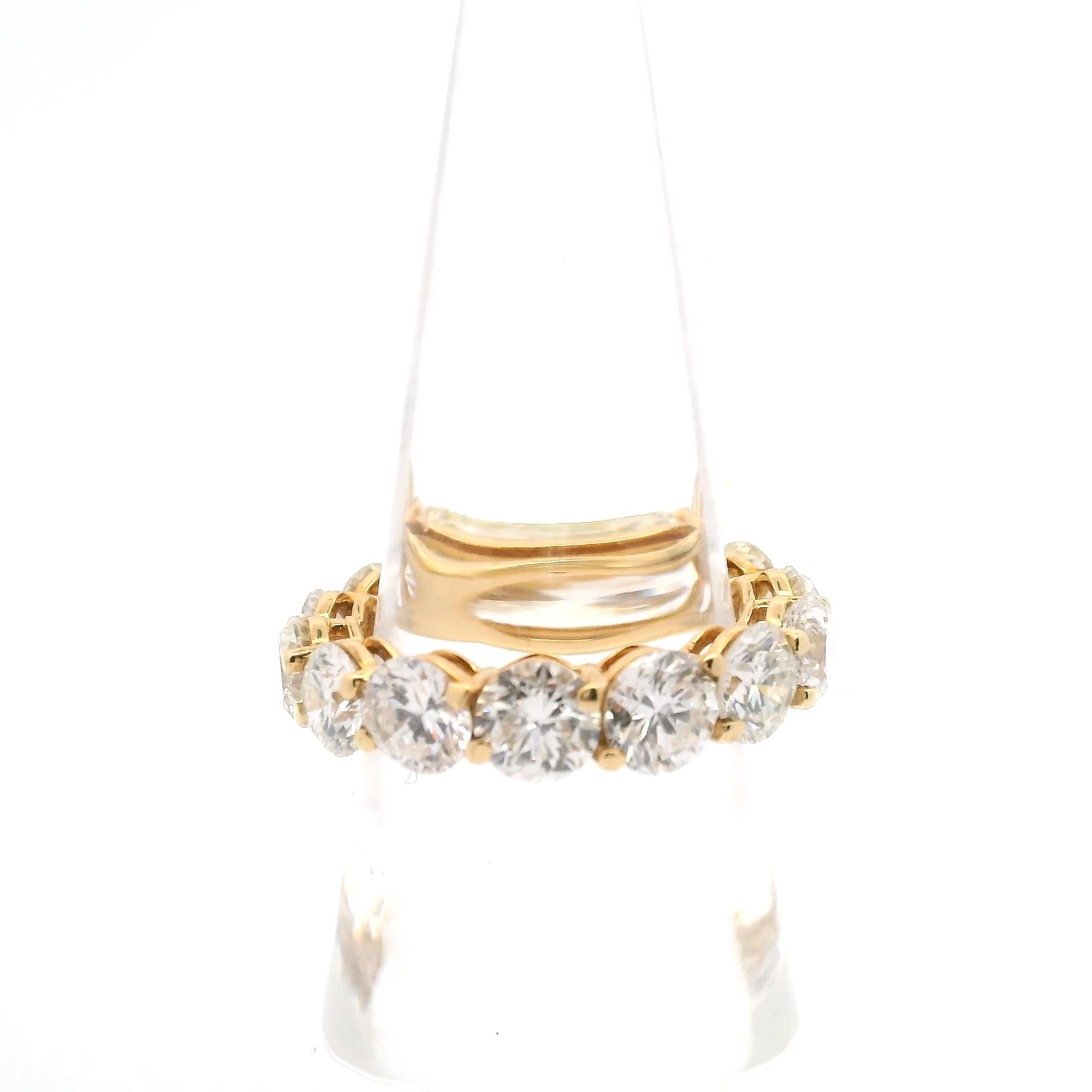 7,40 cttw. Bracelet d'éternité en or jaune avec diamant en vente 6