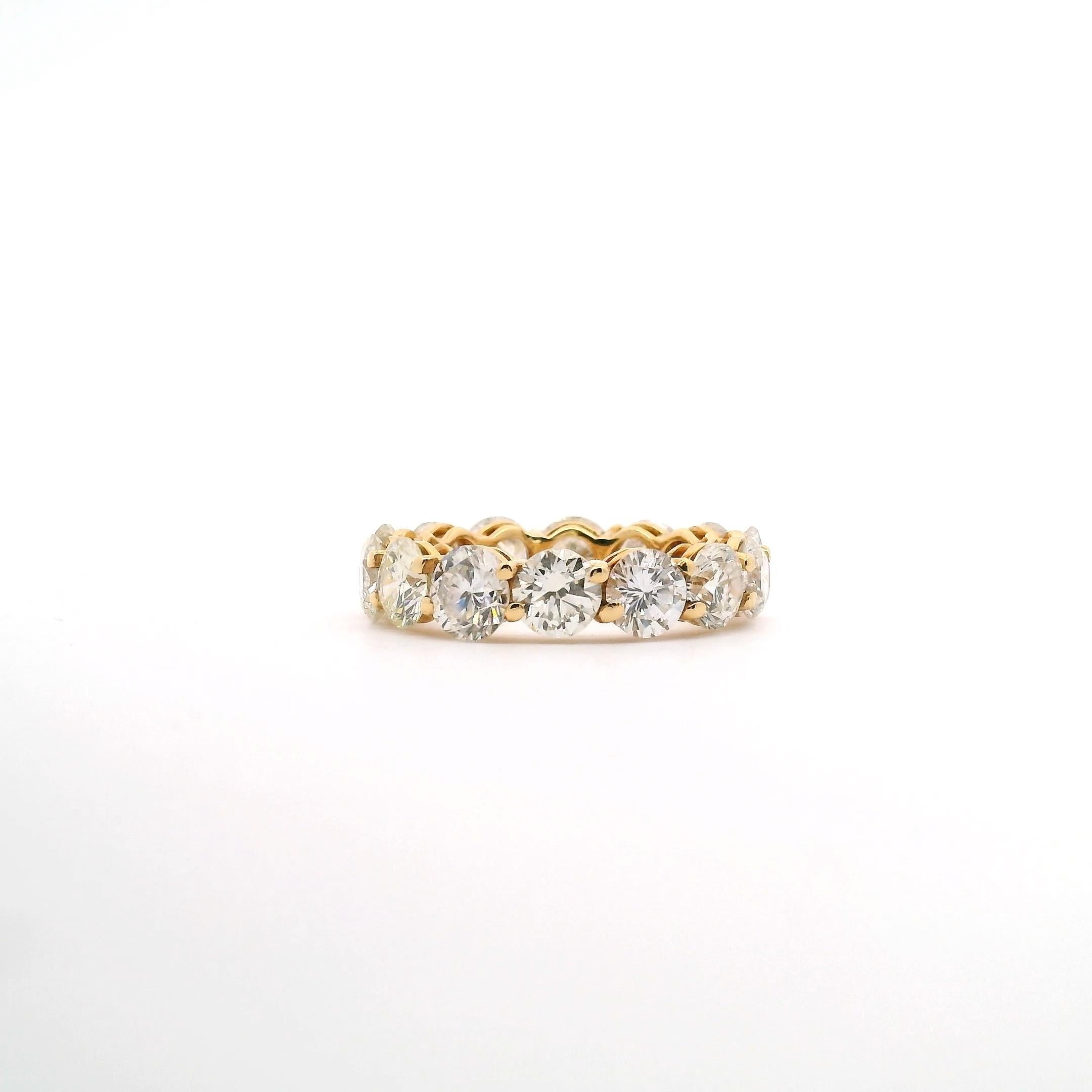 7,40 cttw. Bracelet d'éternité en or jaune avec diamant en vente 7