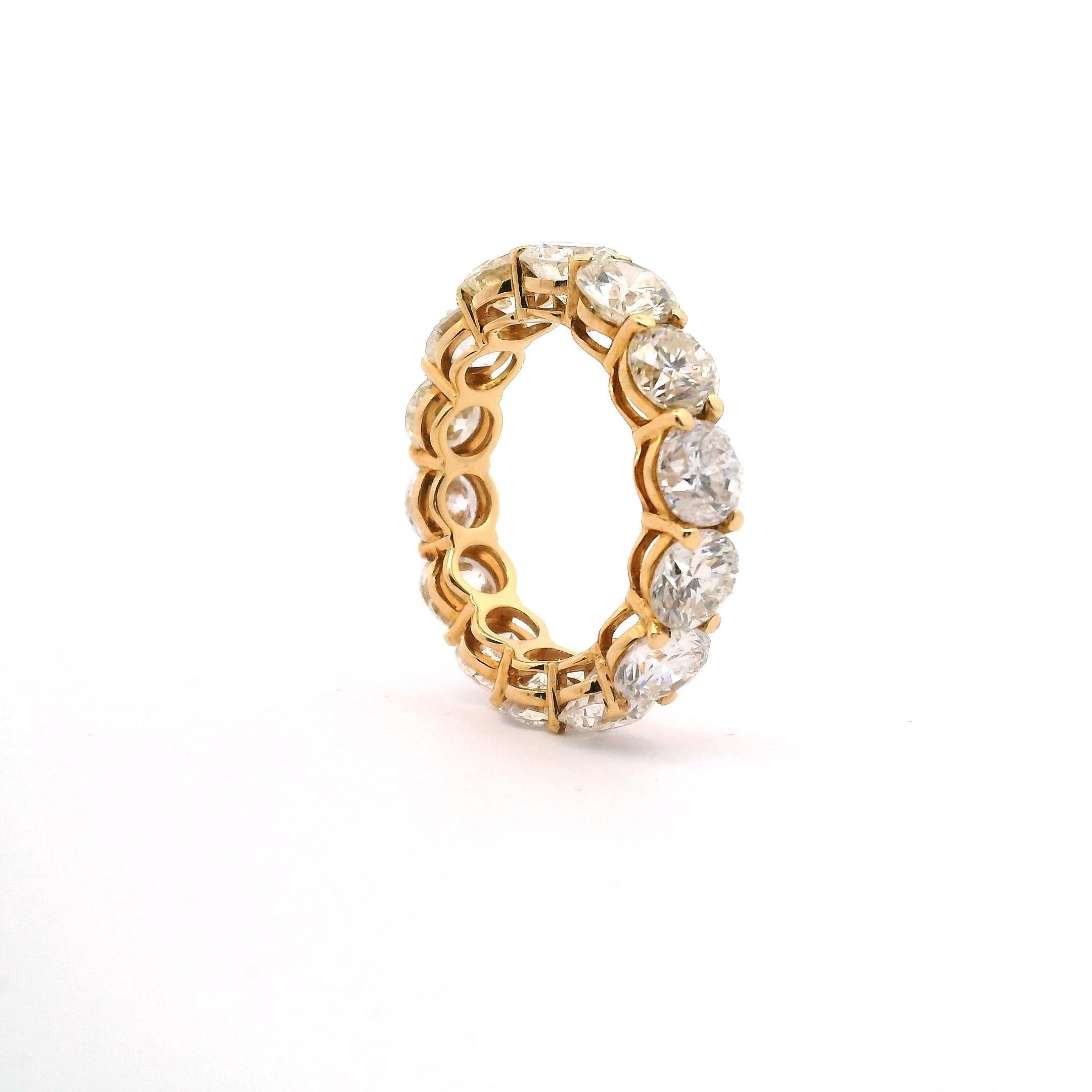 7,40 cttw. Bracelet d'éternité en or jaune avec diamant en vente 1