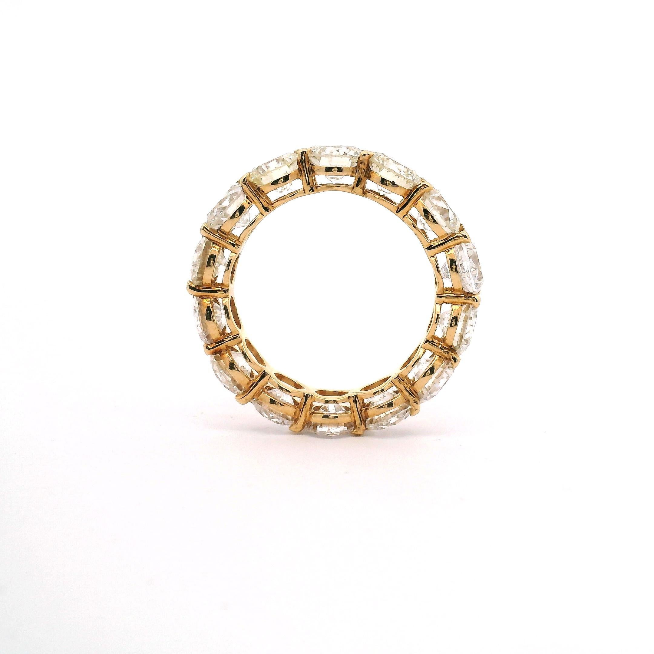 7,40 cttw. Bracelet d'éternité en or jaune avec diamant en vente 2