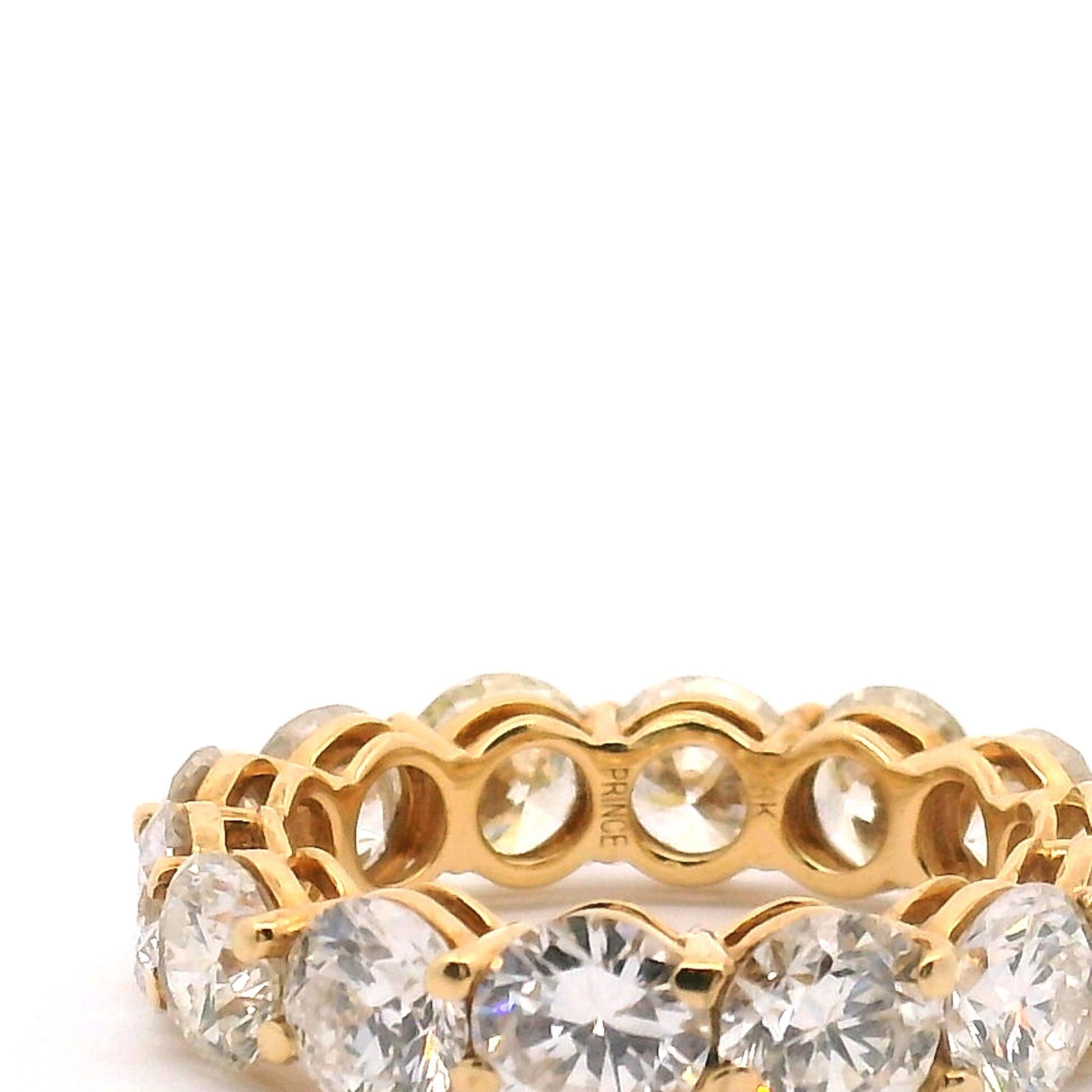 7,40 cttw. Bracelet d'éternité en or jaune avec diamant en vente 4