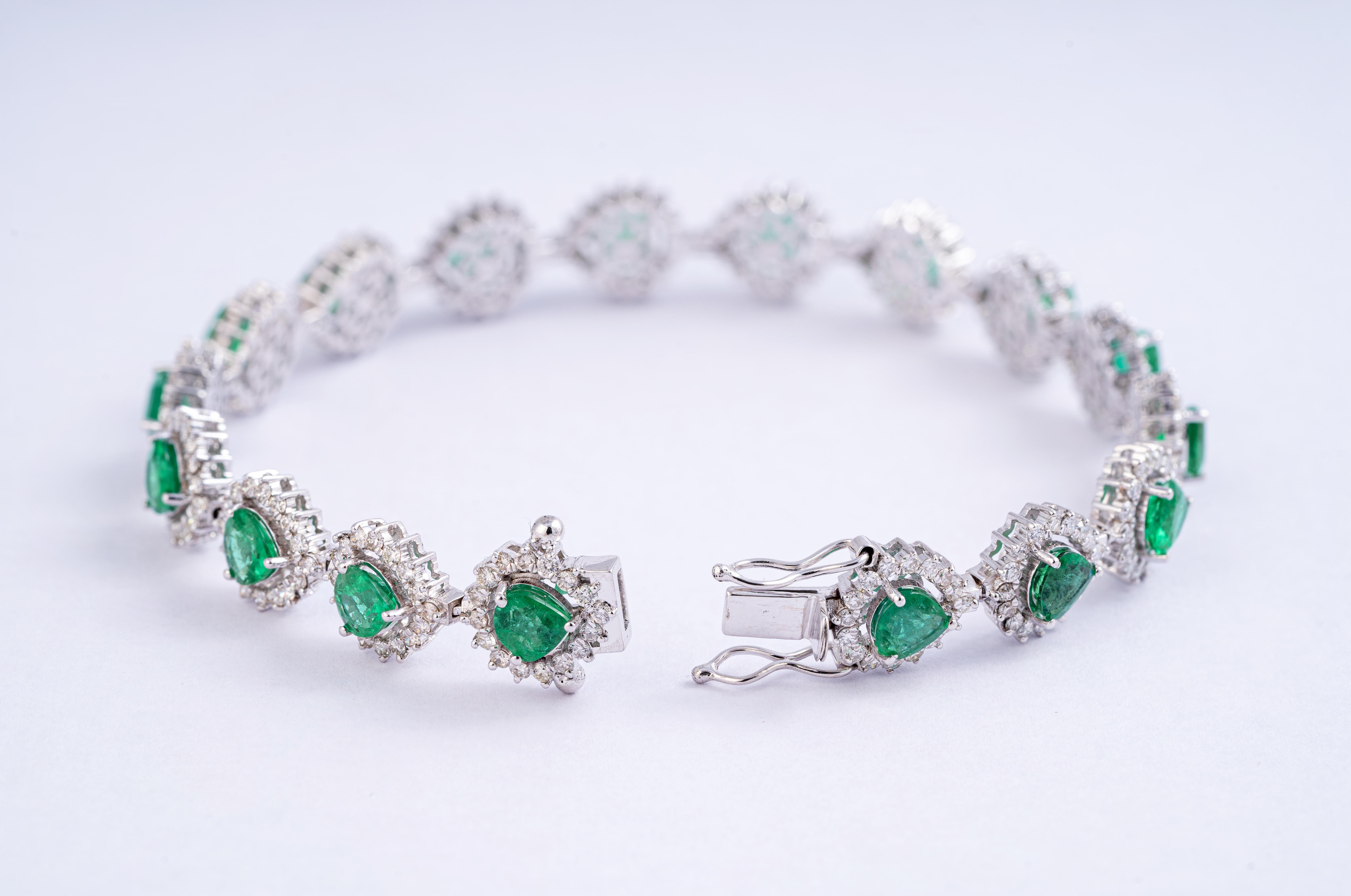 emerald heart bracelet