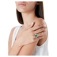 7.43 Carat Emerald-cut Statement 18K White Gold Refined Grandeur