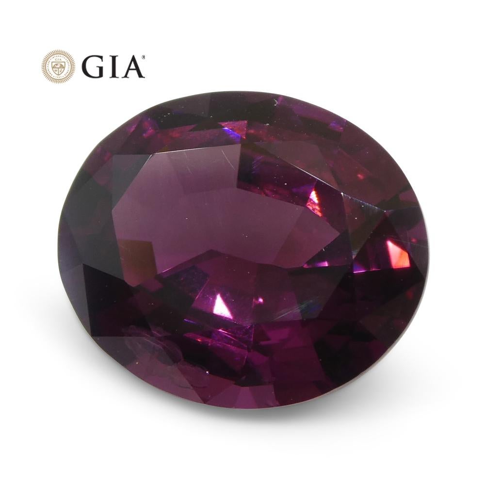 7.43ct Oval Red-Purple Spinel GIA Certified Unheated For Sale 9