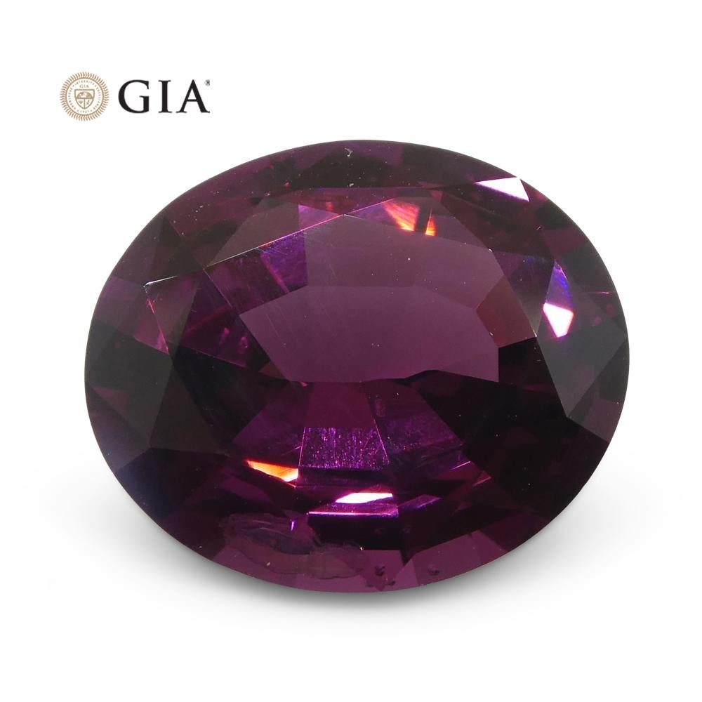 Oval Cut 7.43ct Oval Red-Purple Spinel GIA Certified Unheated For Sale