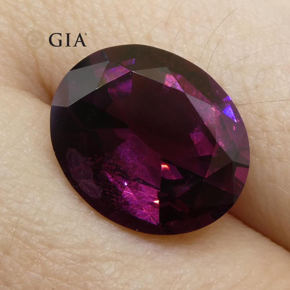 7.43ct Oval Red-Purple Spinel GIA Certified Unheated For Sale 1
