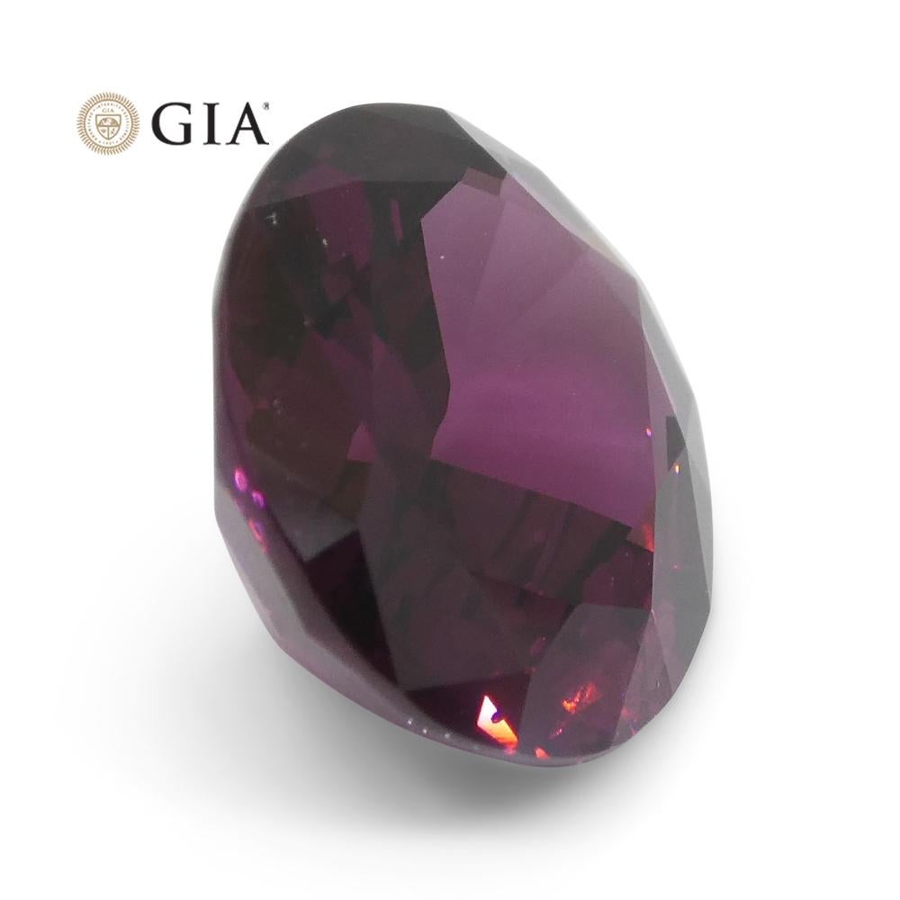 7.43ct Oval Red-Purple Spinel GIA Certified Unheated For Sale 3