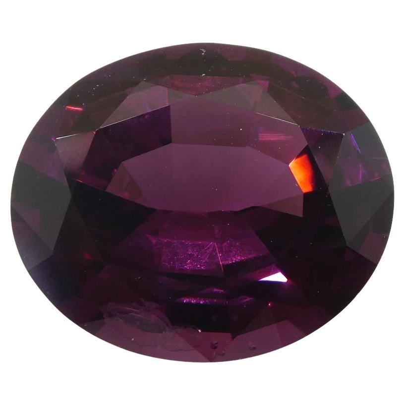 7.43ct Oval Red-Purple Spinel GIA Certified Unheated