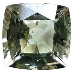 7.44 Carats Light Green Tourmaline Faceted Cushion Cut stone Top Quality Natural