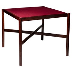 "744" Game Table with Red Cloth by Gianfranco Frattini for Cassina, Italy, 1960s