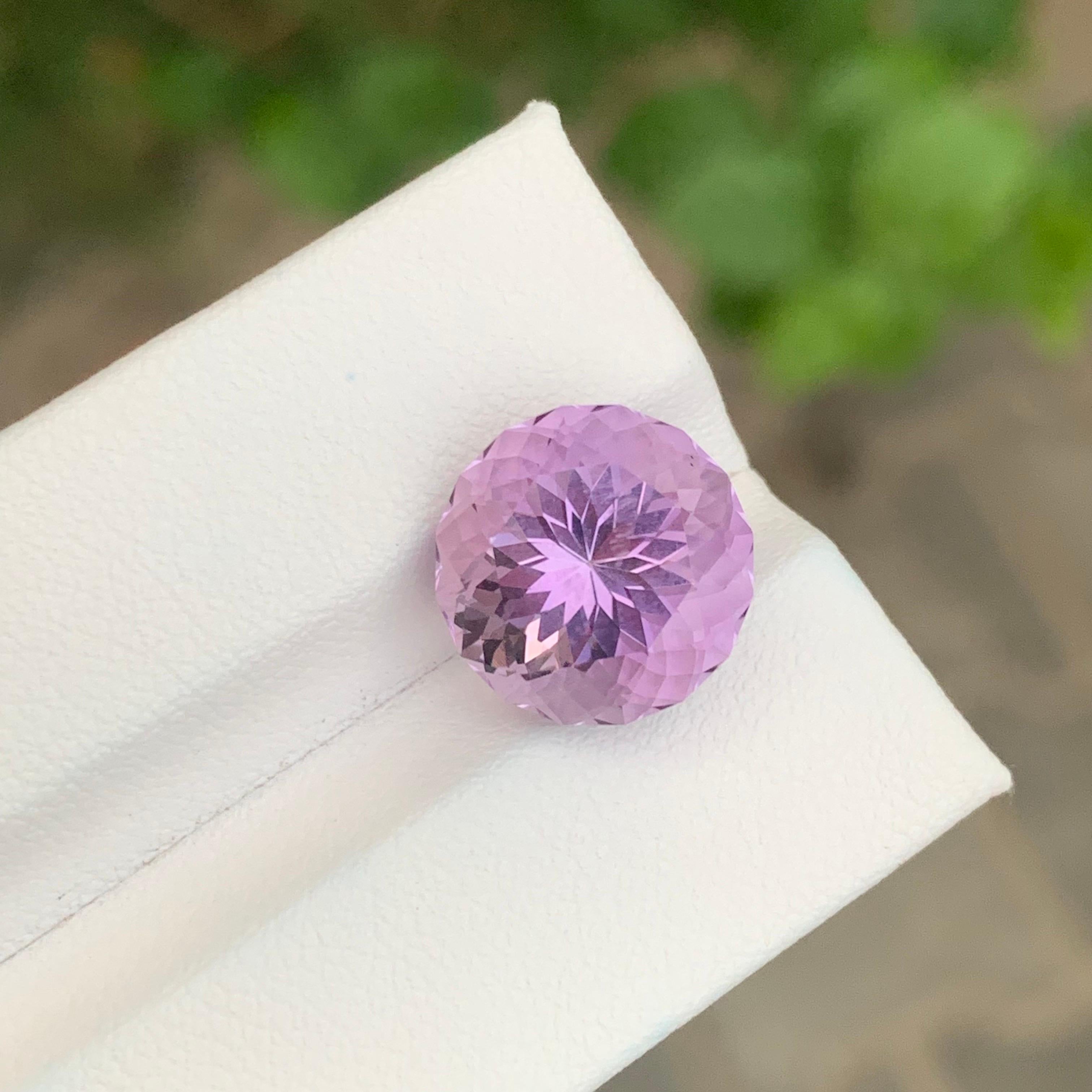 Stone: Amethyst

Weight : 7.45 Carats
Dimension: 12.5 x 12.5 x 9.4 Mm
Origin: Brazil
Shape: Round 
Color: Purple
Treatment: Non
Certificate: On Customer Demand

Amethyst, a stunning violet variety of quartz, is known not only for its beauty but also
