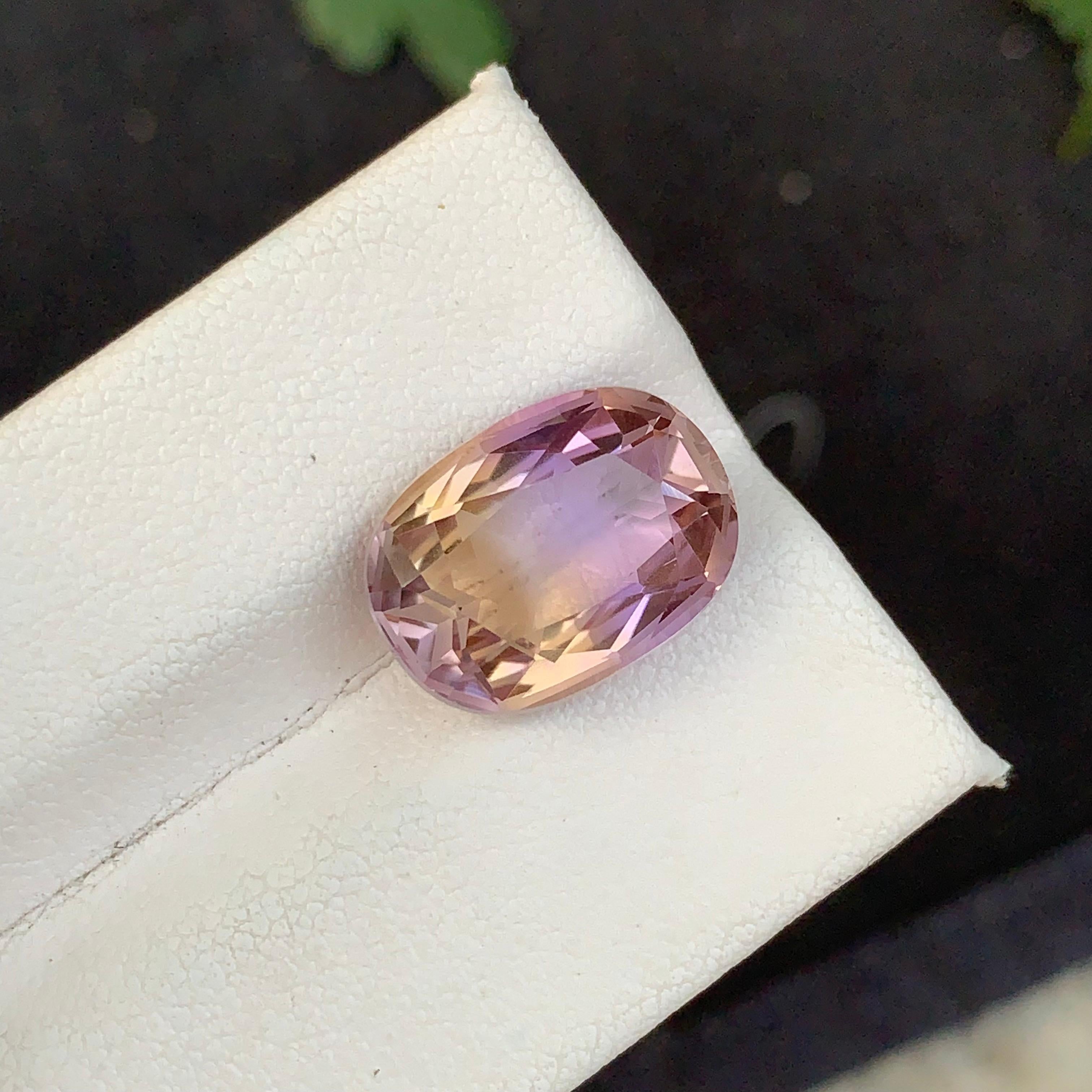 Loose Ametrine
Weight: 7.45 Carats
Dimension: 14.6 x 10.6 x 7.3 Mm
Origin: Brazil
Shape : Long Oval 
Treatment: Non
Certificate: On Demand


Ametrine, a captivating and unique gemstone, seamlessly blends the enchanting colors of amethyst and citrine