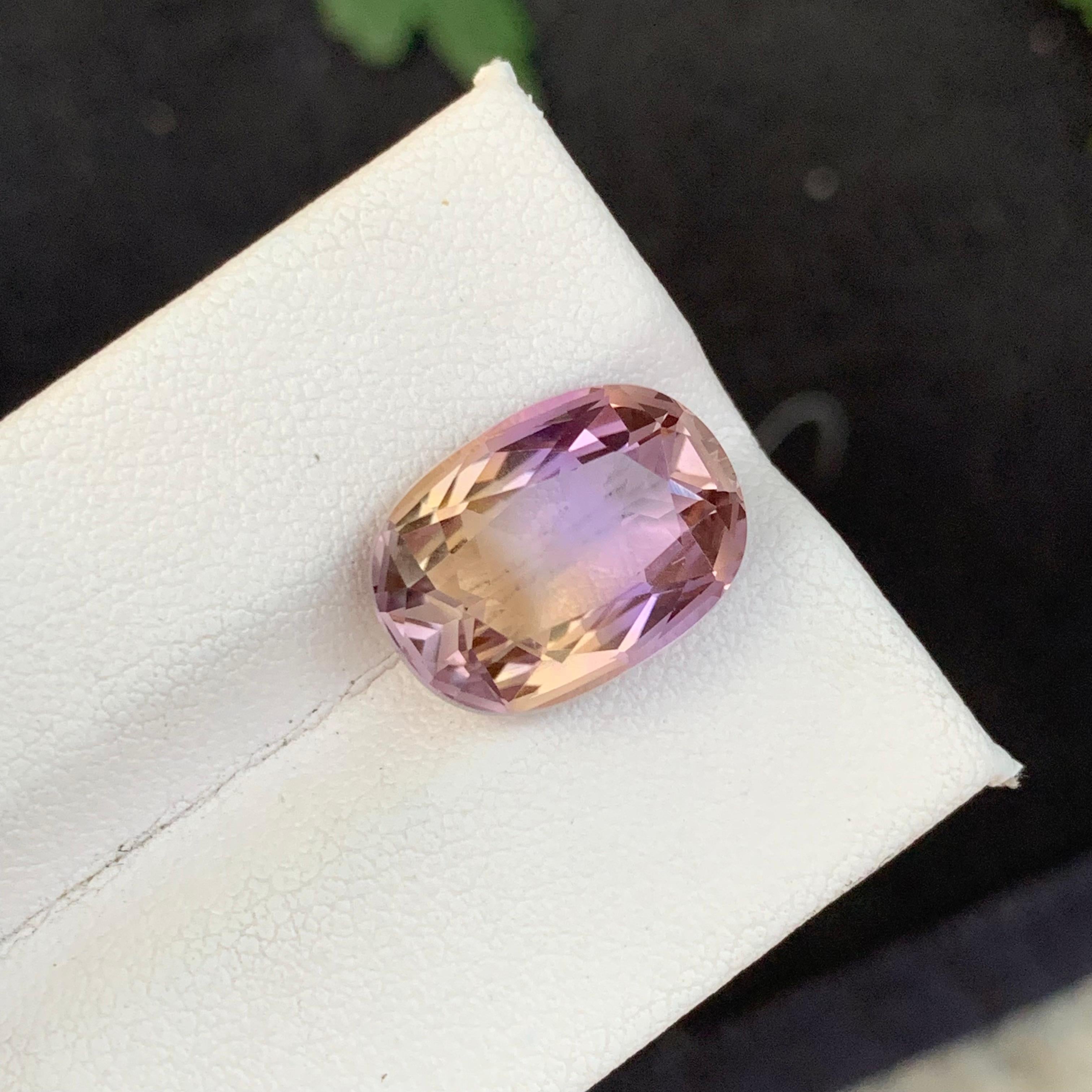 Arts and Crafts 7.45 Carat Natural Loose Ametrine Oval Shape Gem For Necklace Jewellery  For Sale